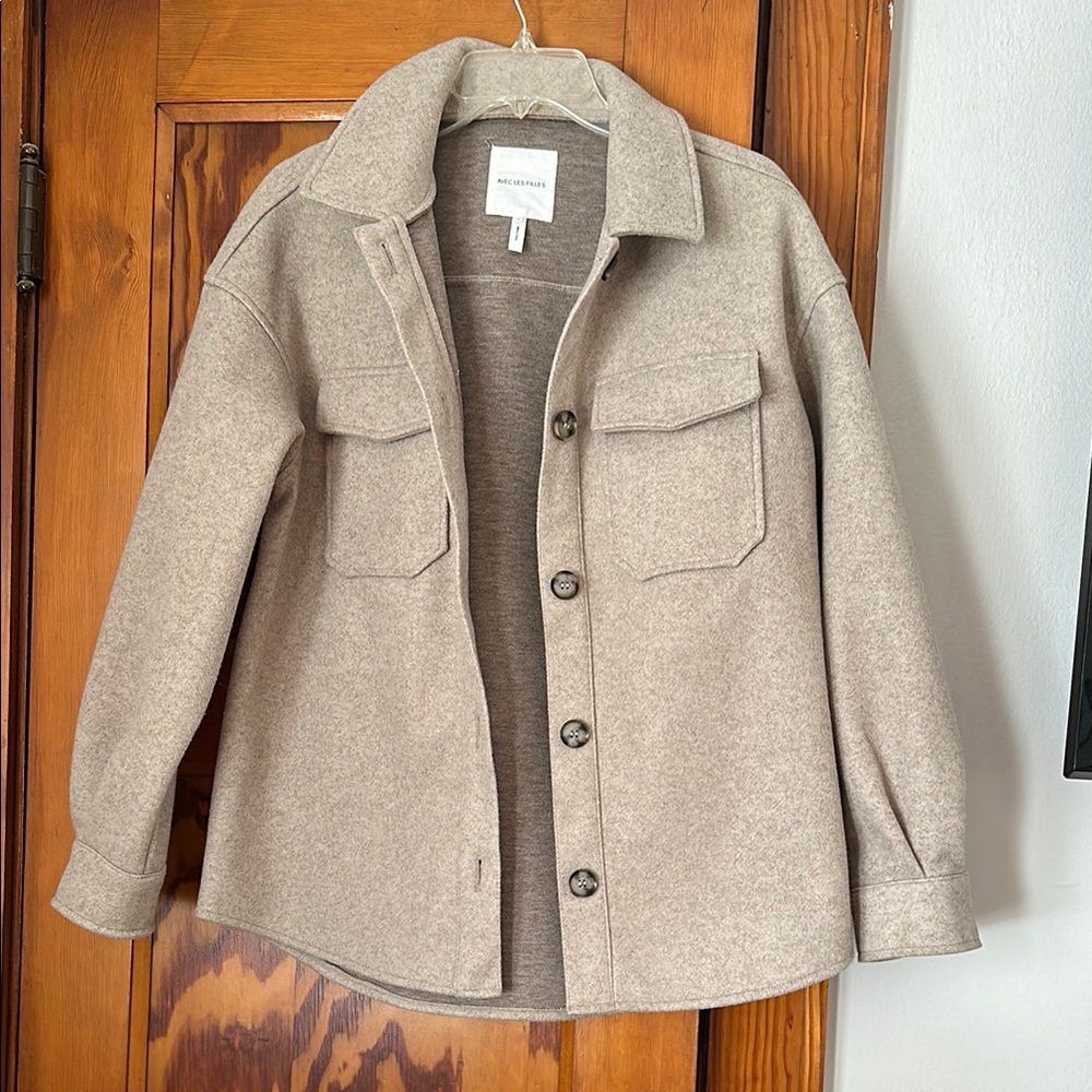 Beige Button-Up Jacket - image 1